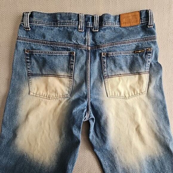 Jordan Craig Jeans Men's 36x32 Medium Blue Wash Distressed Bootcut Denim 79771 - Picture 12 of 16